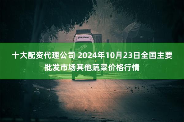 十大配资代理公司 2024年10月23日全国主要批发市场其他蔬菜价格行情