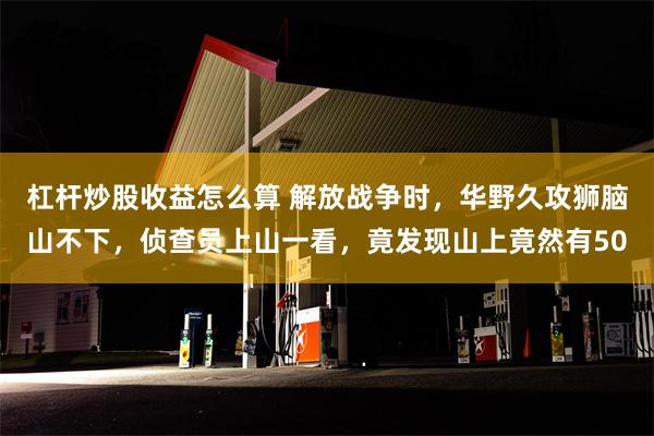 杠杆炒股收益怎么算 解放战争时，华野久攻狮脑山不下，侦查员上山一看，竟发现山上竟然有50